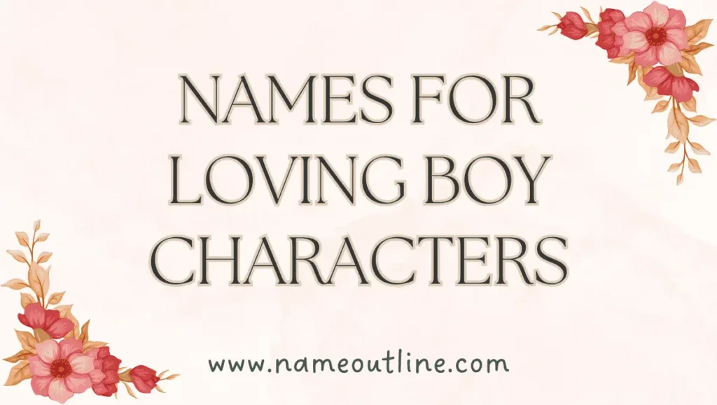 Names For Loving Boy Characters