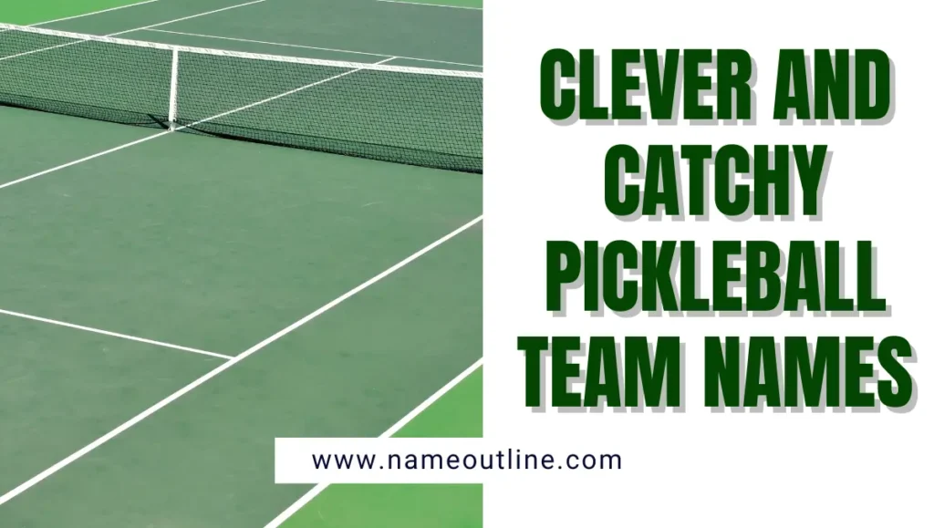 Clever and Catchy Pickleball Team Names
